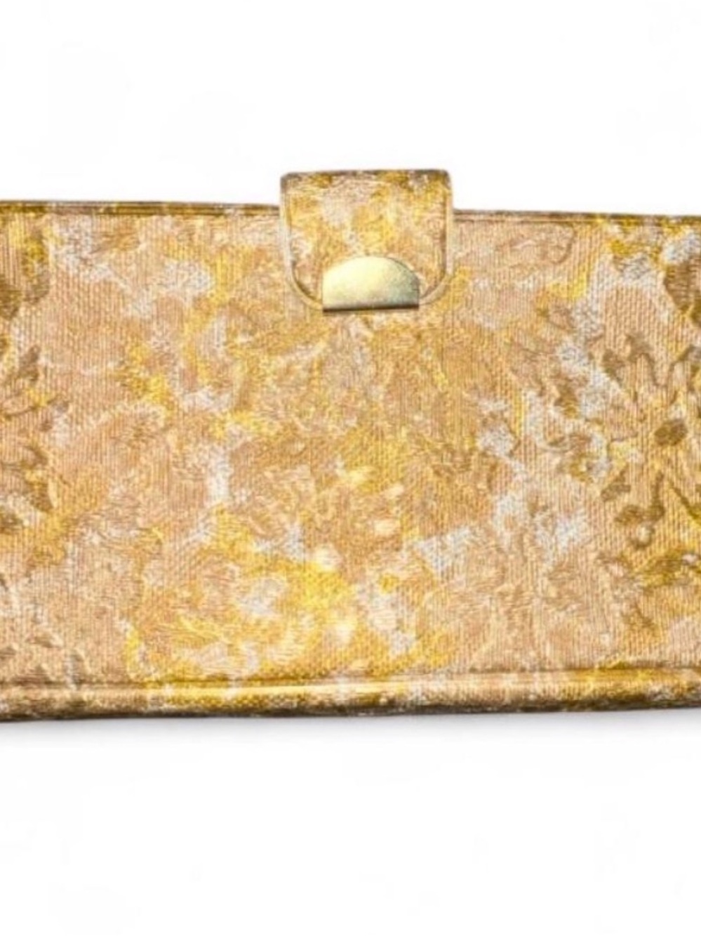 Vintage 1950’s Elegant Gold Brocade Women's Wallet Coin Purse